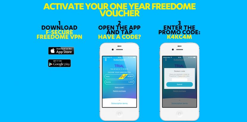 F‑Secure Freedome VPN 1year FREE